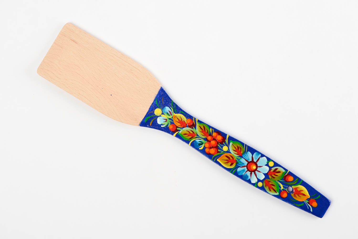 Handmade wooden kitchen accessory painted spatula beautiful unusual spatula photo 3
