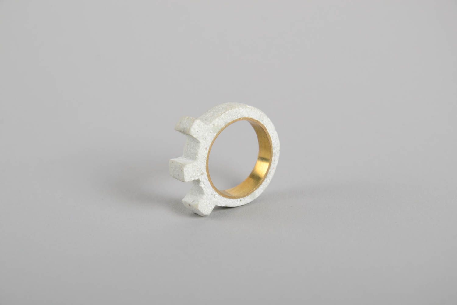 Массивная бижутерия кольцо ручной работы оригинальное женское кольцо  с зубцами фото 3