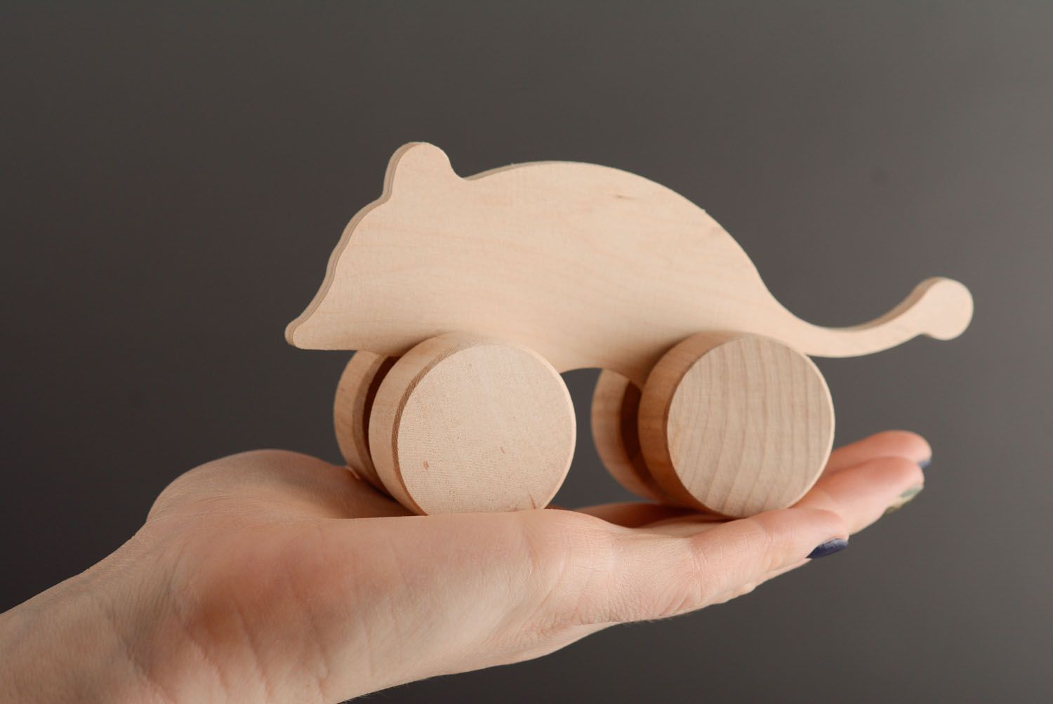 Wooden blank toy Mouse photo 3