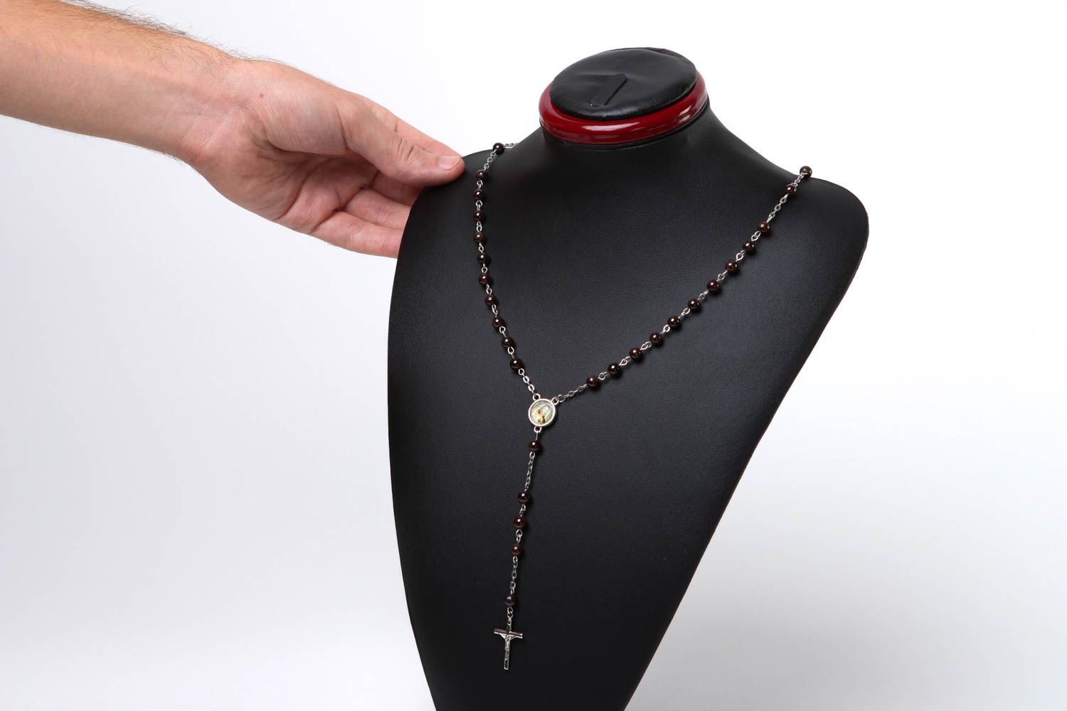 Collar original de piedra natural rosario bisutería artesanal regalo para mujer foto 5