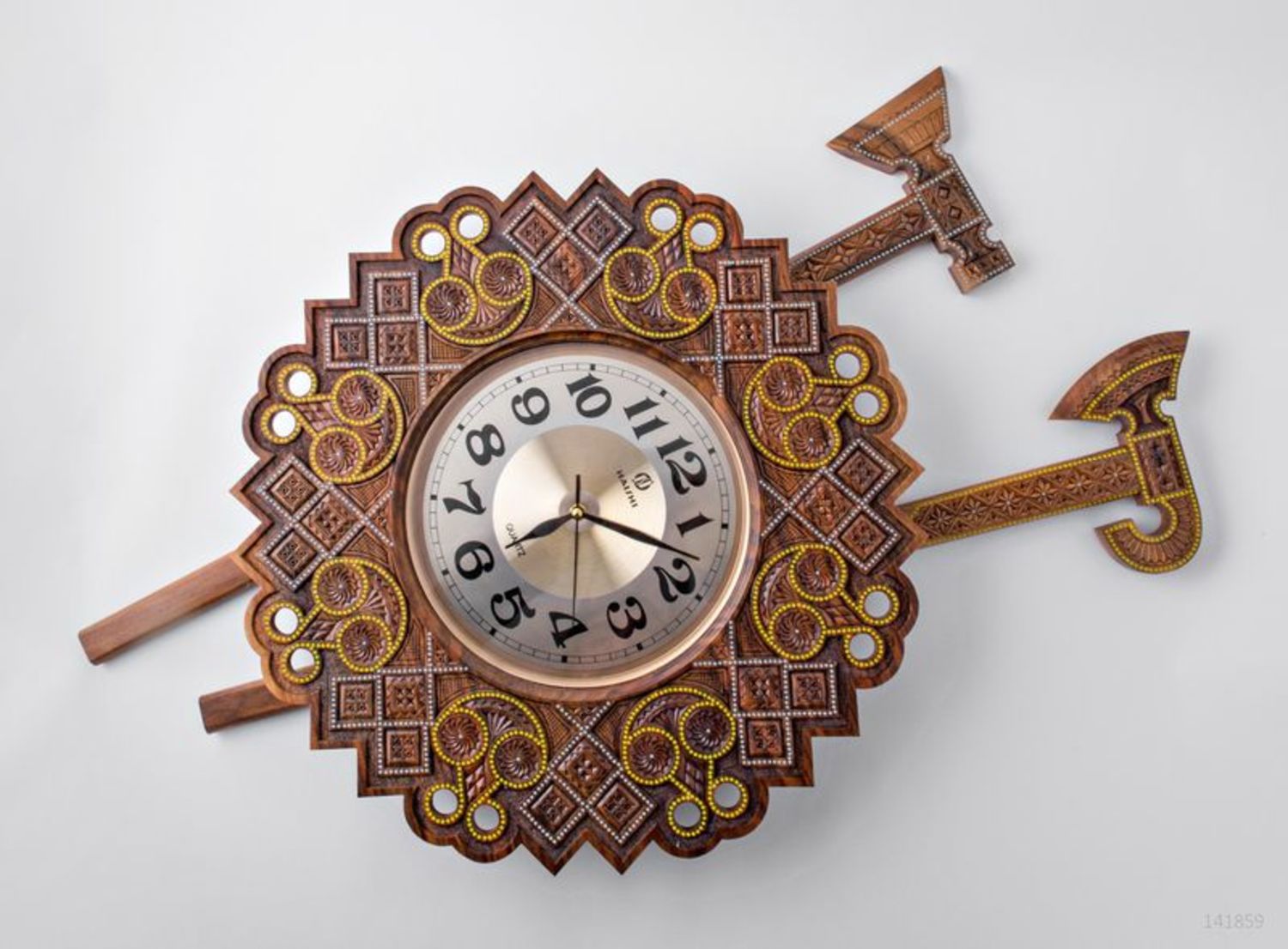Wooden carved clock photo 3
