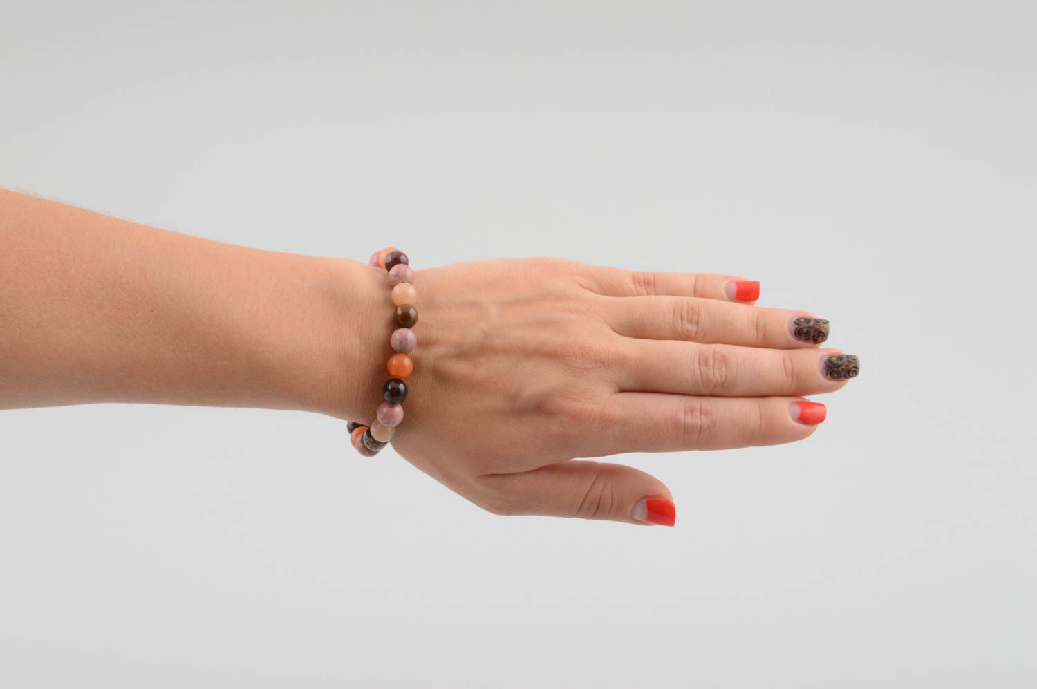Браслет ручной работы авторский красивый браслет женское украшение с камнями фото 5