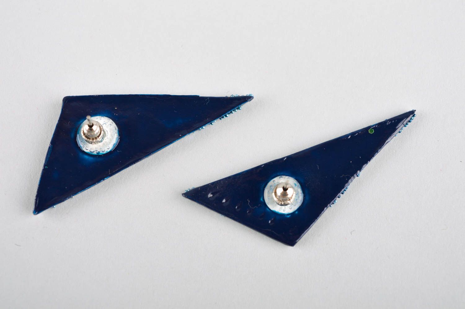 Handgemachte Ohrringe in Blau Polymer Schmuck schöner Juwelier Modeschmuck foto 4