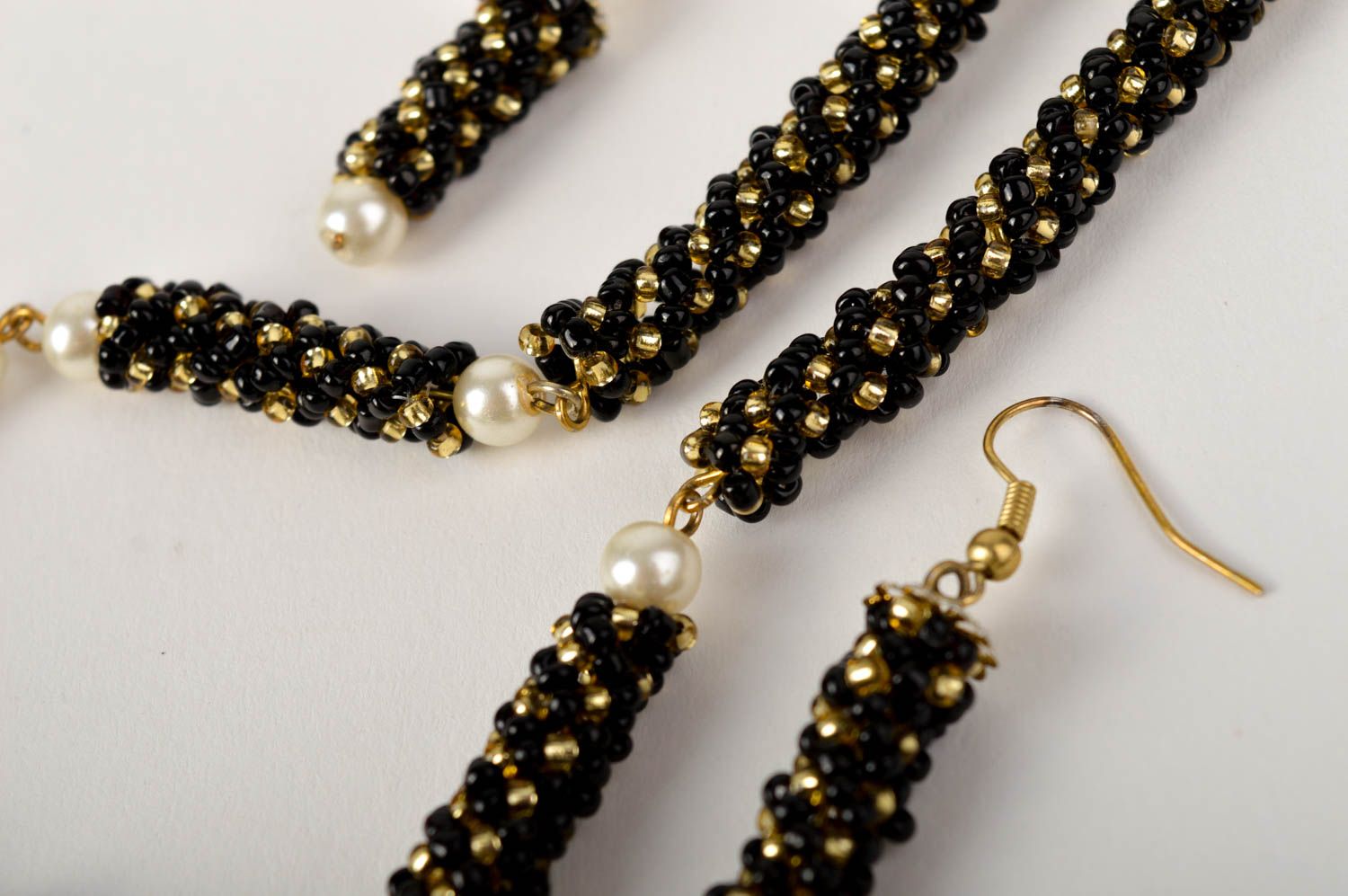 Handmade jewelry set bead weaving ideas beaded necklace beaded earrings photo 2