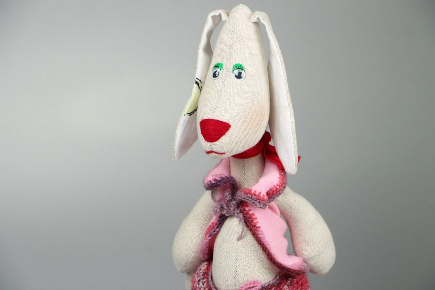 Soft toy Rabbit in Jumpsuit photo 2