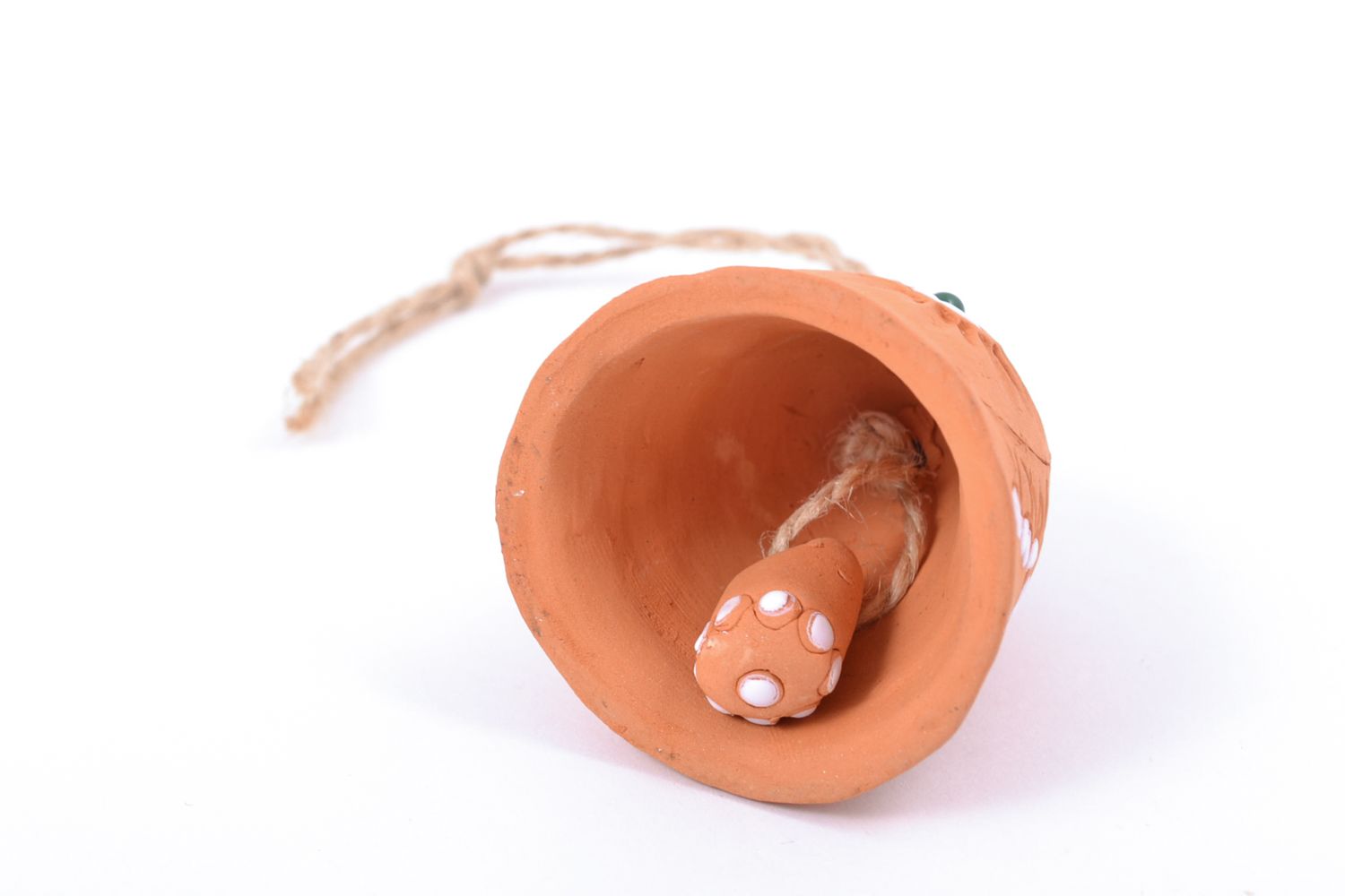 Handmade souvenir ceramic bell for door decoration photo 5