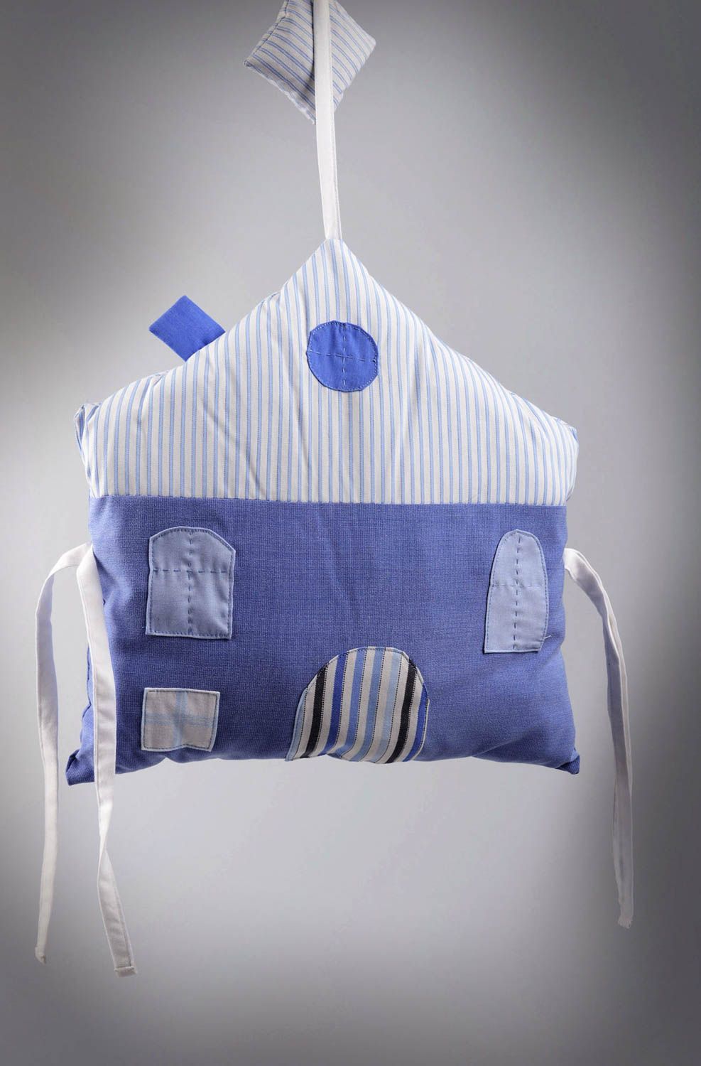 Handmade Nestchen für Babybett Nestchen Haus Bett Kopfschutz Baby mit Bändern foto 5