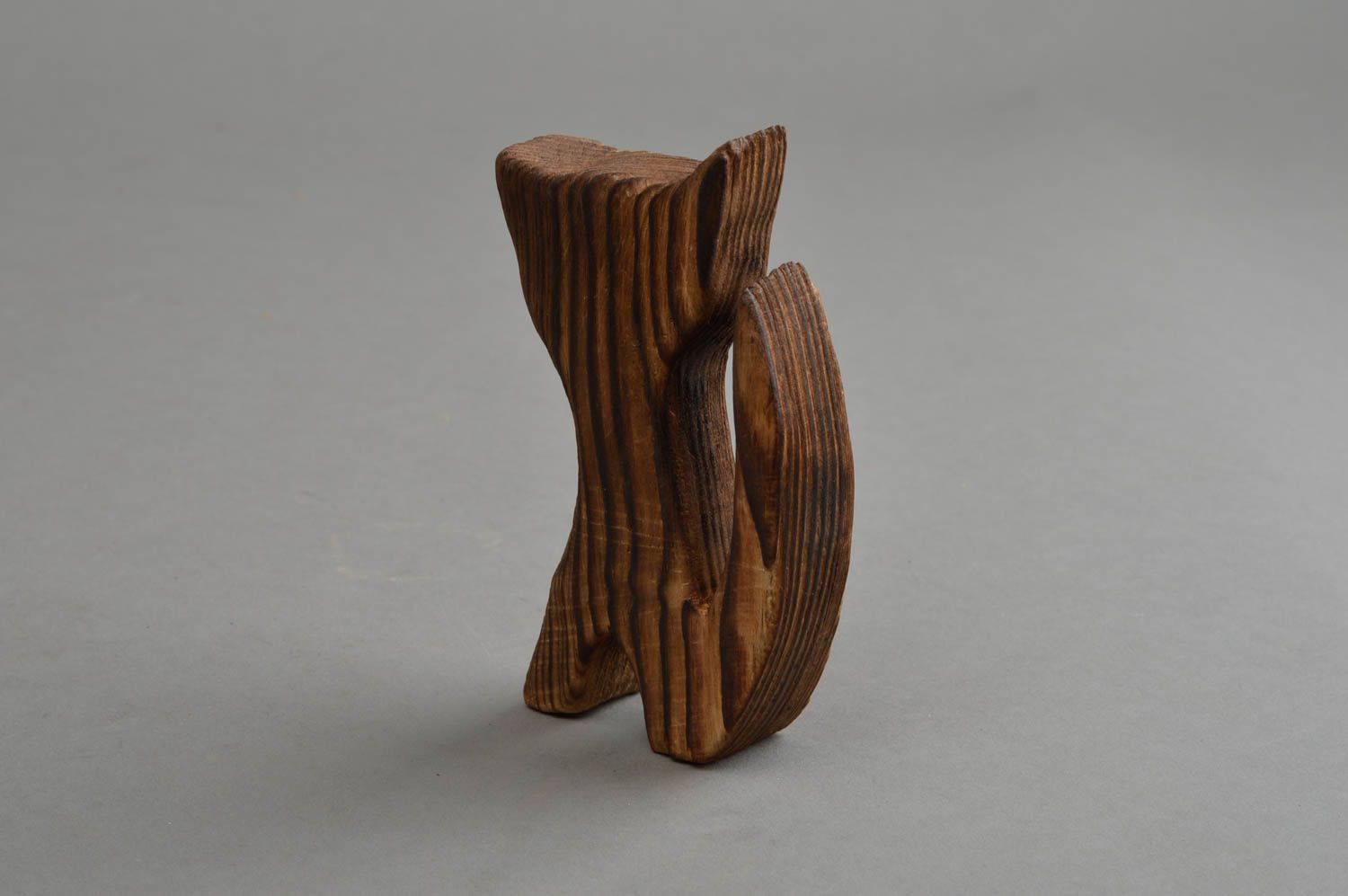 Figura de madera de pino artesanal pequeña diseño de interior regalo original foto 3