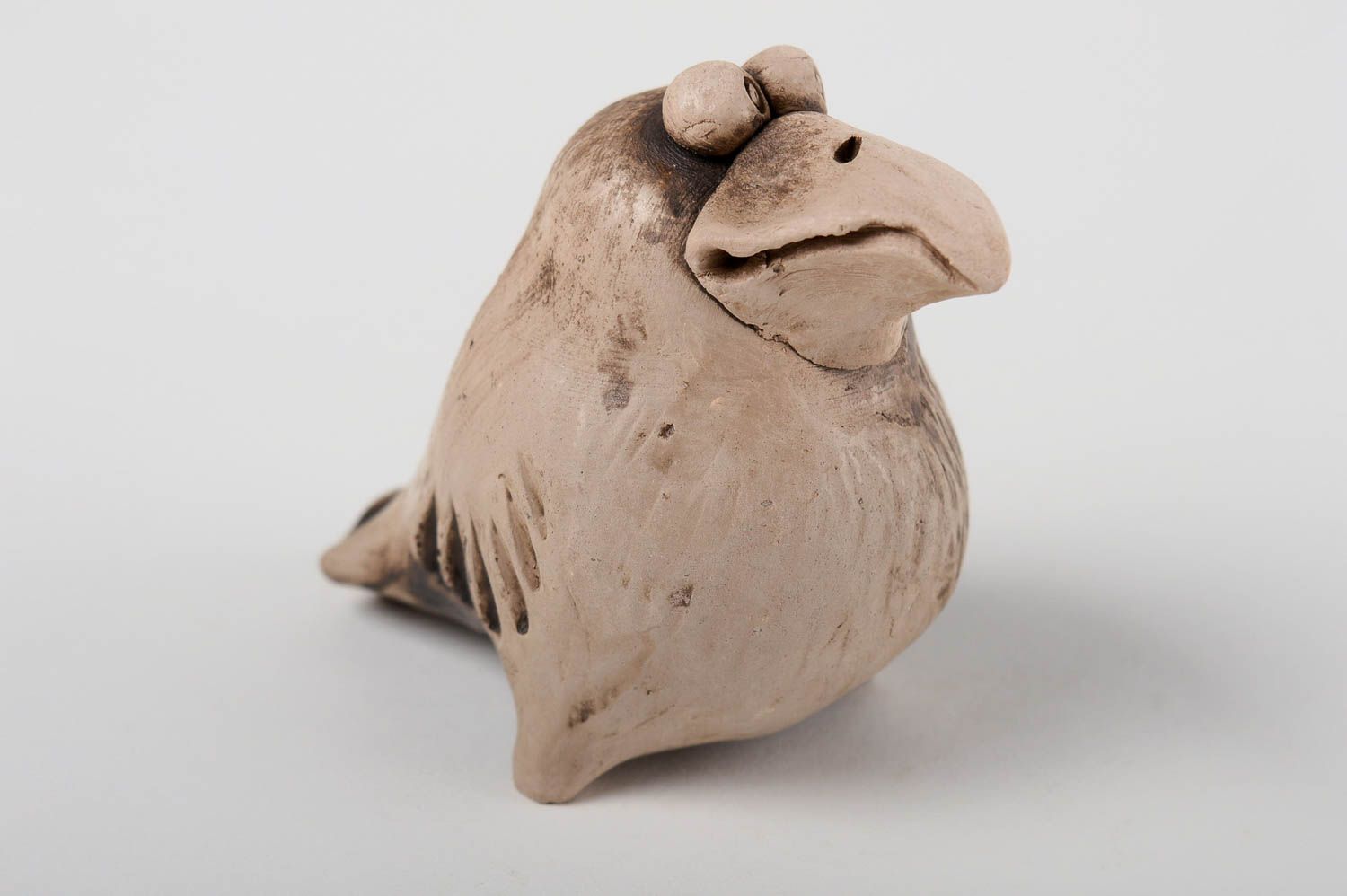 Silbato de barro pájaro hecho a mano figura de cerámica souvenir original  foto 2
