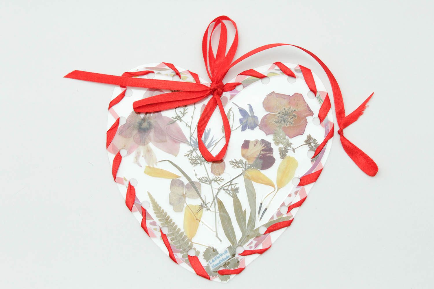 Декор для дома ручной работы сердце с цветами декоративное сердце на ленте фото 3