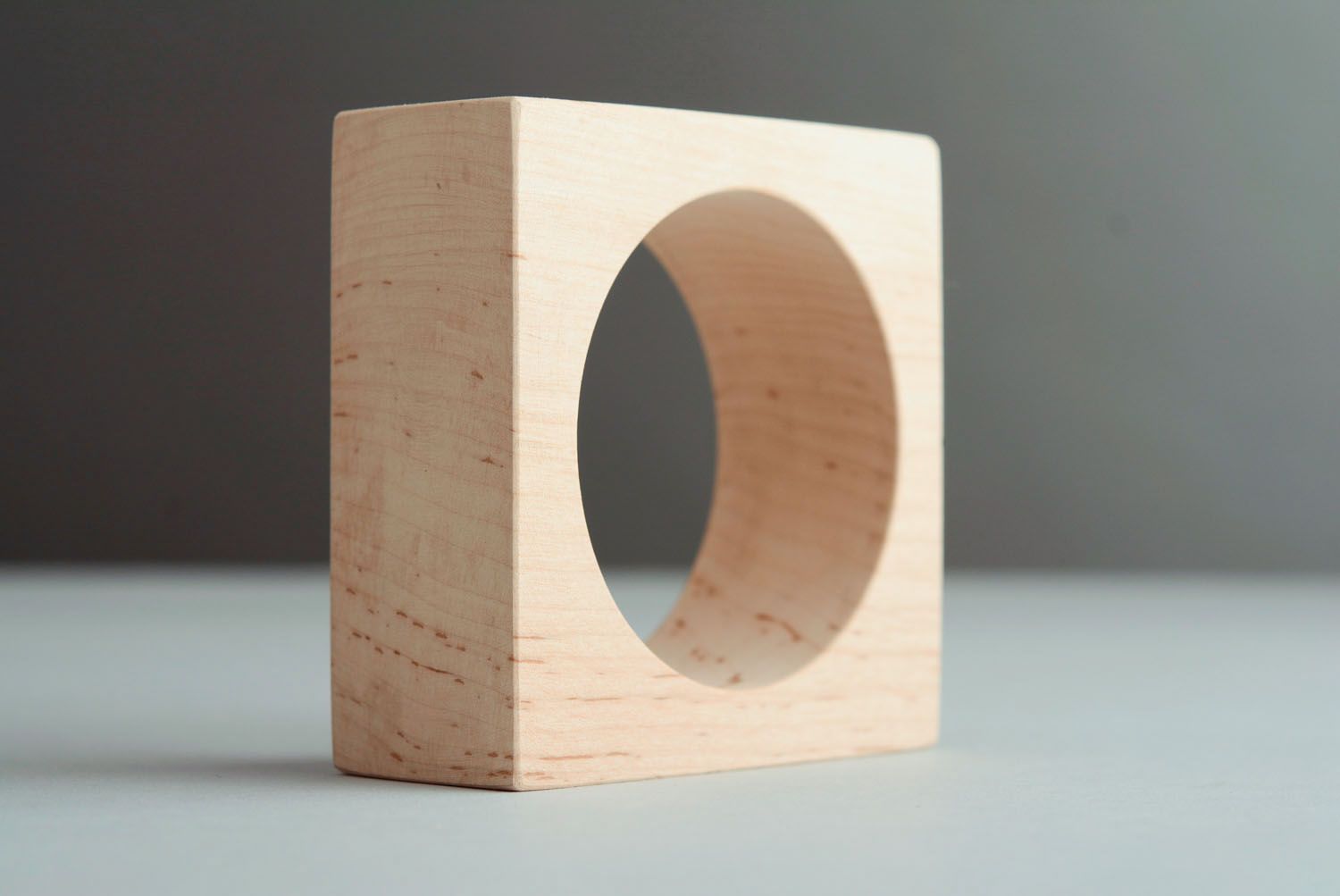 Square wooden bracelet for painting photo 1