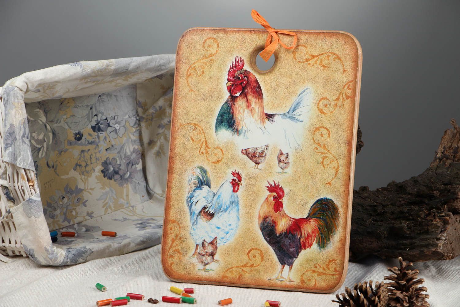 Decorative Chopping Board Poultry Yard photo 1