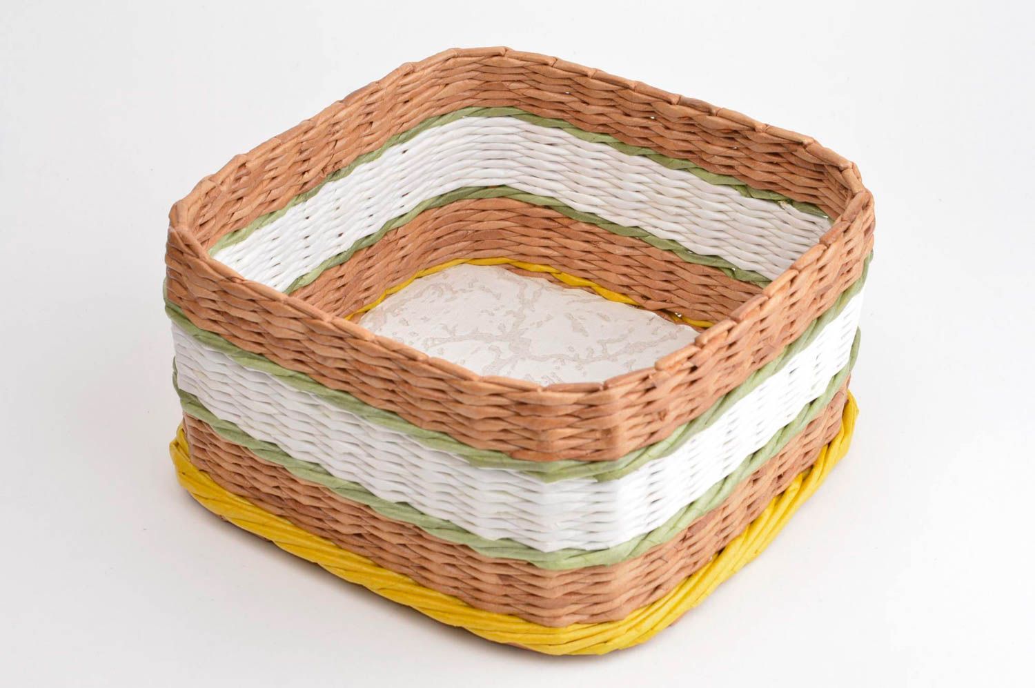 Handmade paper basket unusual paper tubes box decor ideas unusual gift  photo 3