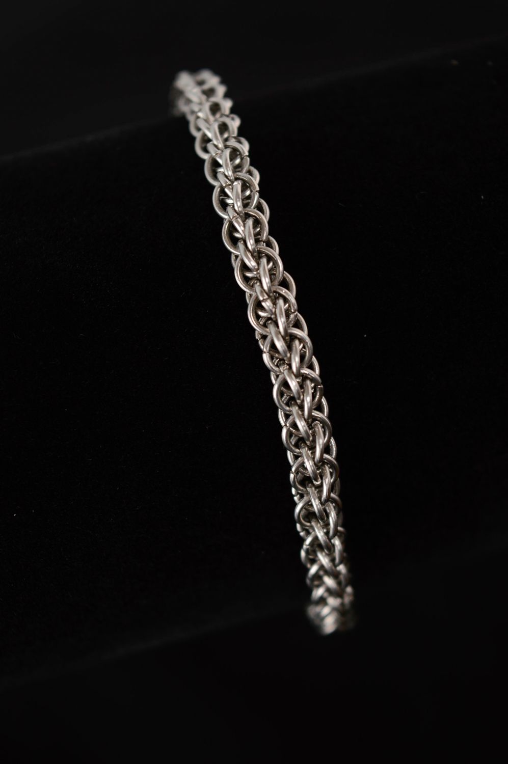 Handmade woven chainmail metal bracelet Puzzle photo 3