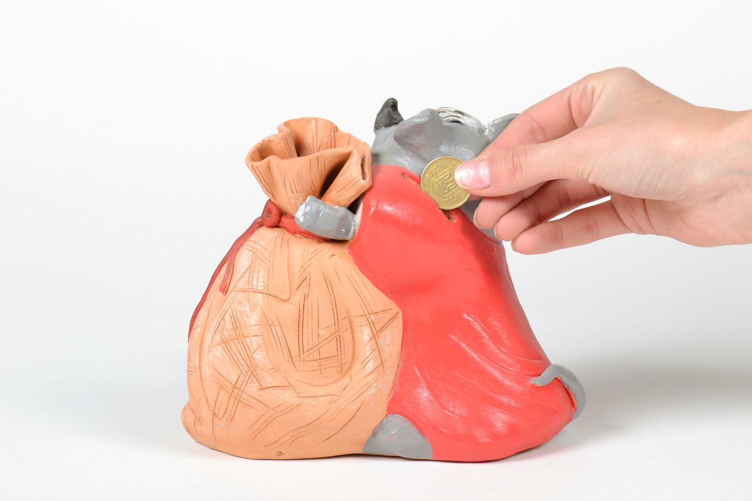 Ceramic money box in the shape of a mouse photo 5