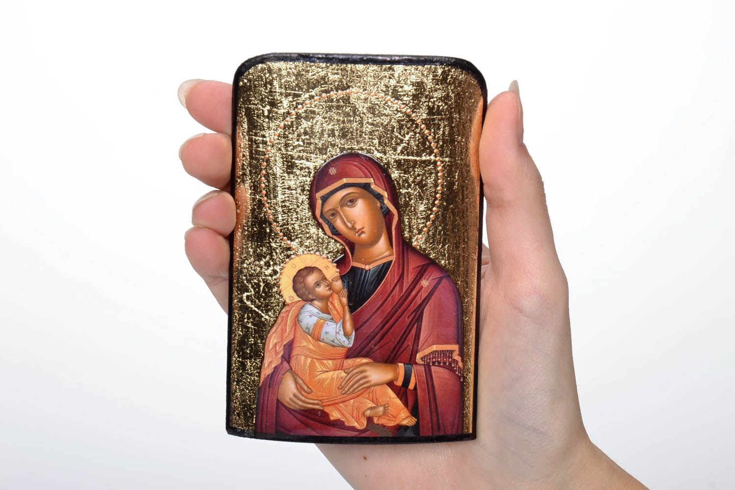 Icône reproduction artisanale Notre-Dame gardienne cadeau pour croyant photo 2