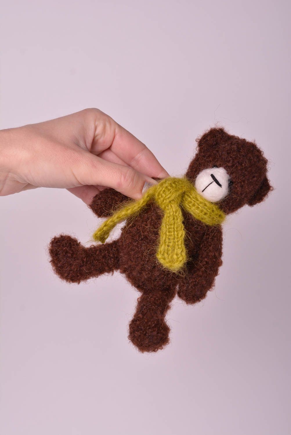 Мягкая игрушка ручной работы детская игрушка коричневая текстильная игрушка фото 2