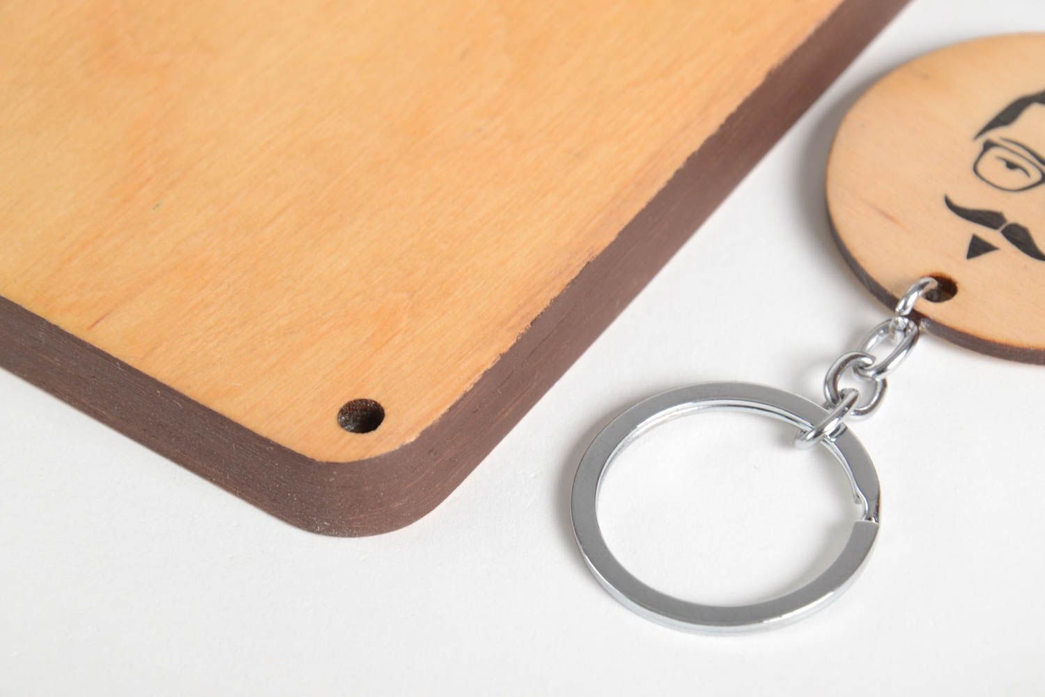 Брелки для ключей ручной работы сувениры из дерева брелки для телефона 2 шт фото 4
