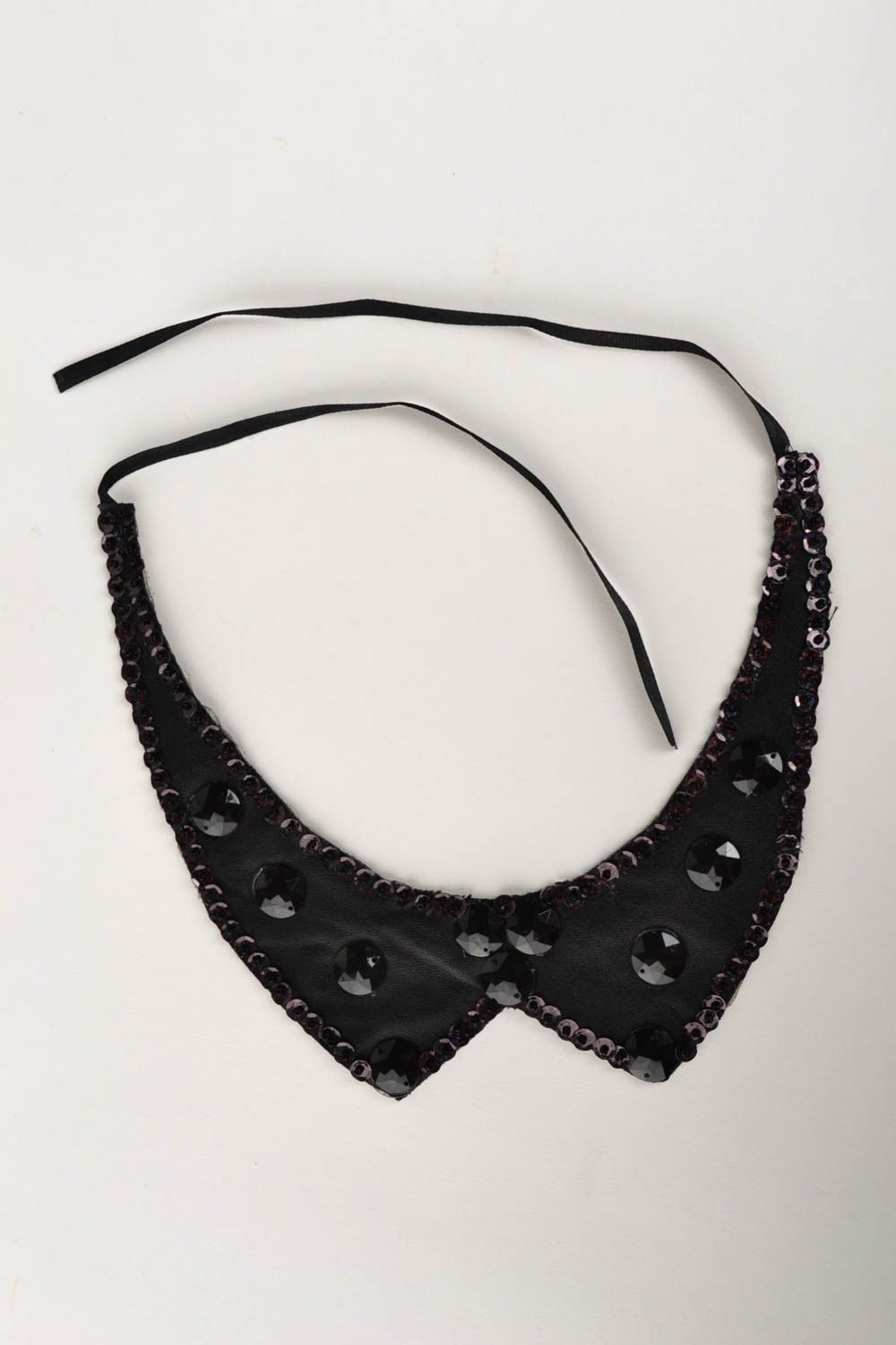 Handmade black cute collar stylish unusual necklace designer collar necklace photo 2