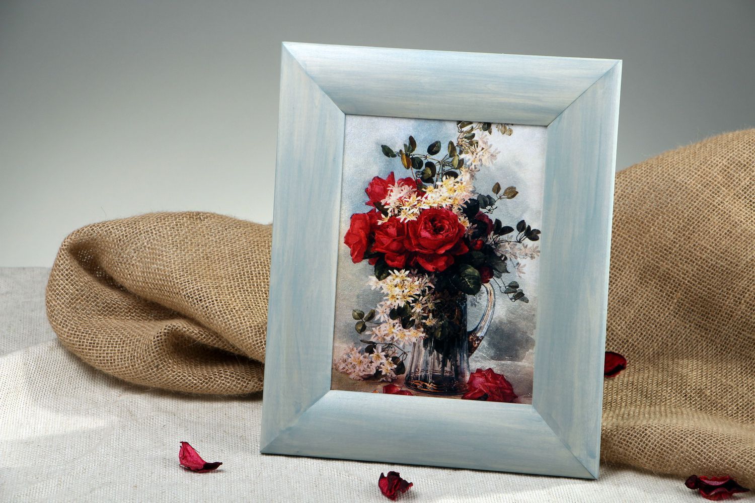 Painting in wooden frame, decoupage photo 1