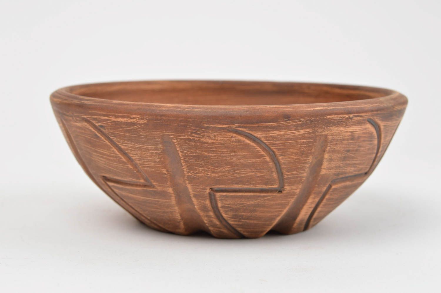 Cuenco de cerámica artesanal utensilio de cocina regalo original marrón foto 2