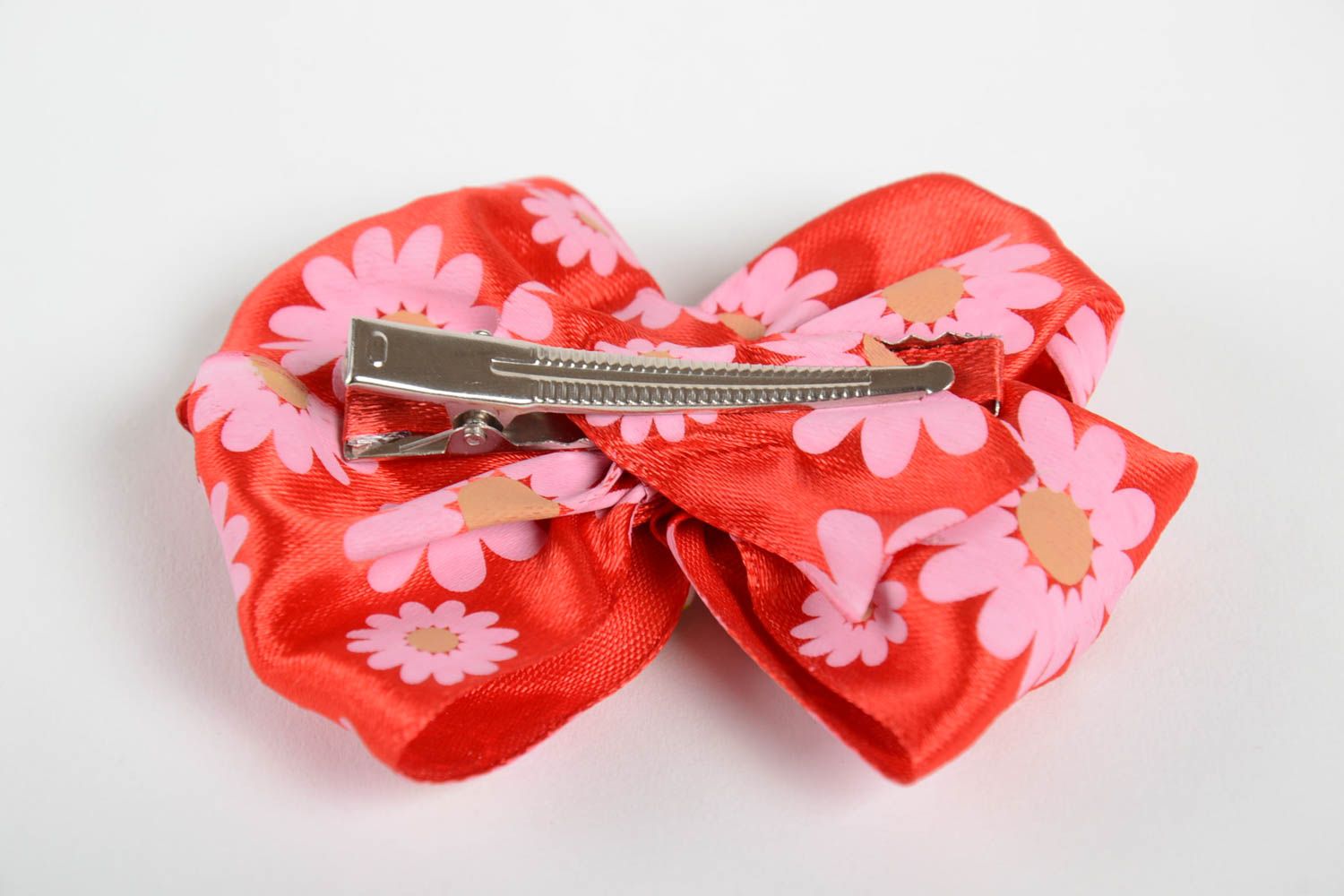 Handmade hair bow for children bow hair clip textile barrette gifts for her photo 3