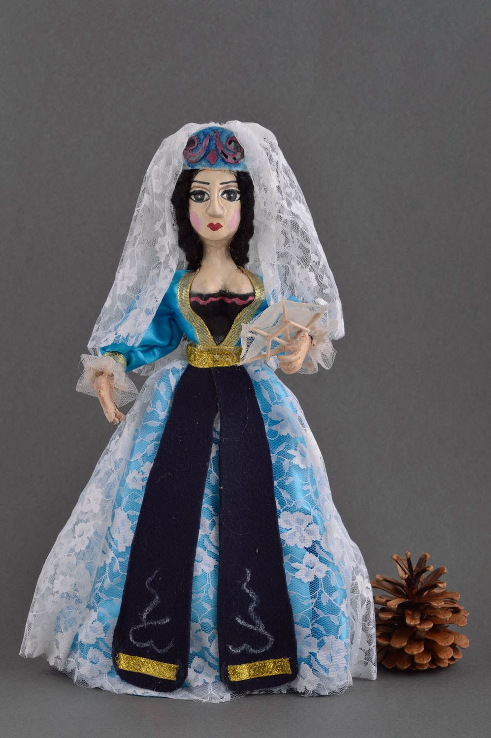 Авторская кукла ручной работы кукла из глины кукла для интерьера невеста фото 1