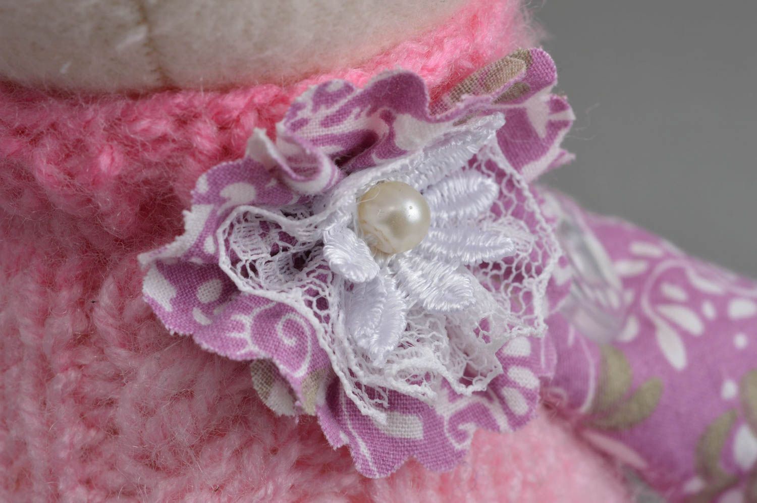 Peluche chat Jouet pour enfant fait main Décoration chambre doux en coton photo 5