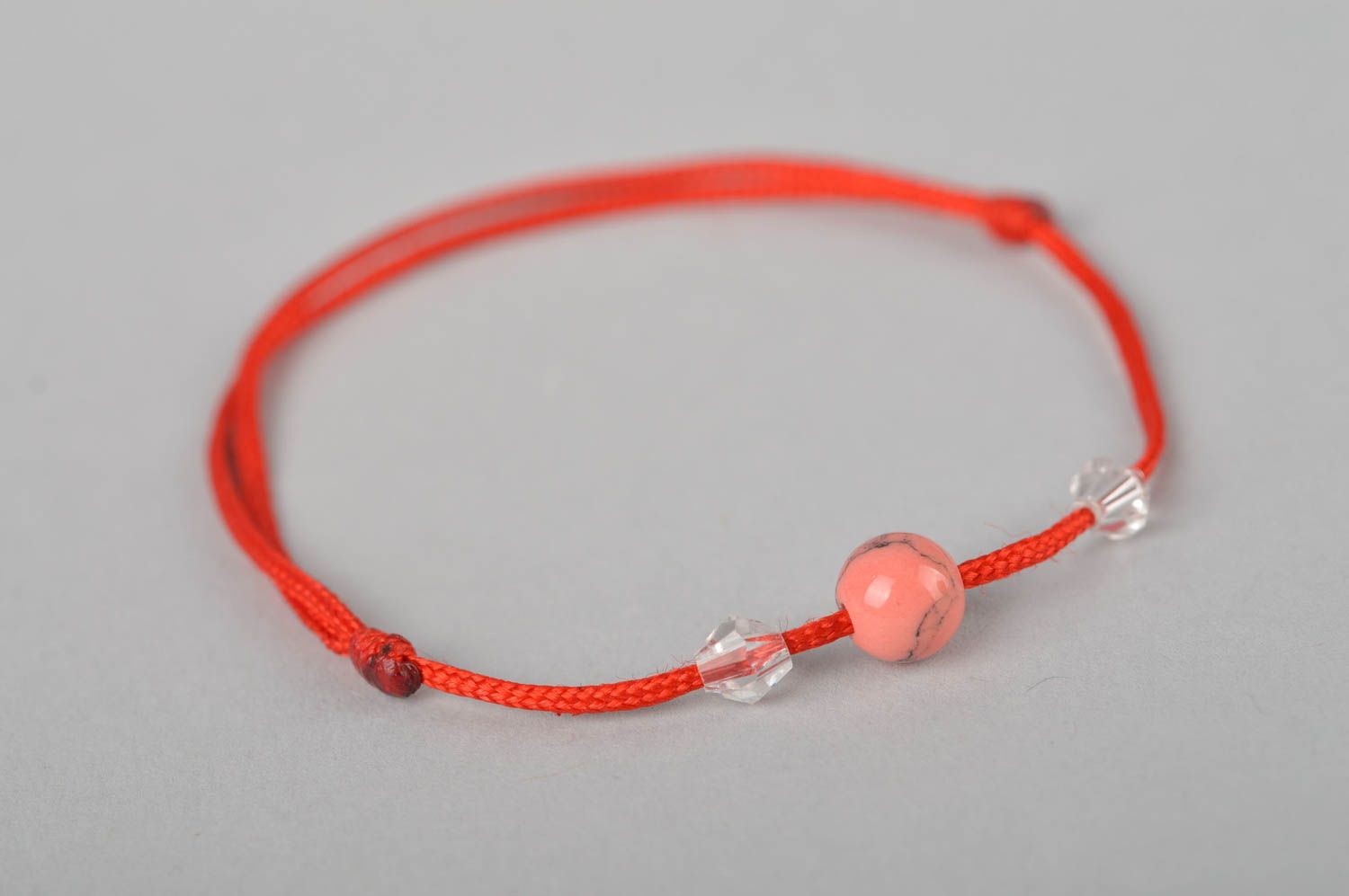 Handmade accessories designer bracelet fashion red bracelet with bead   photo 2