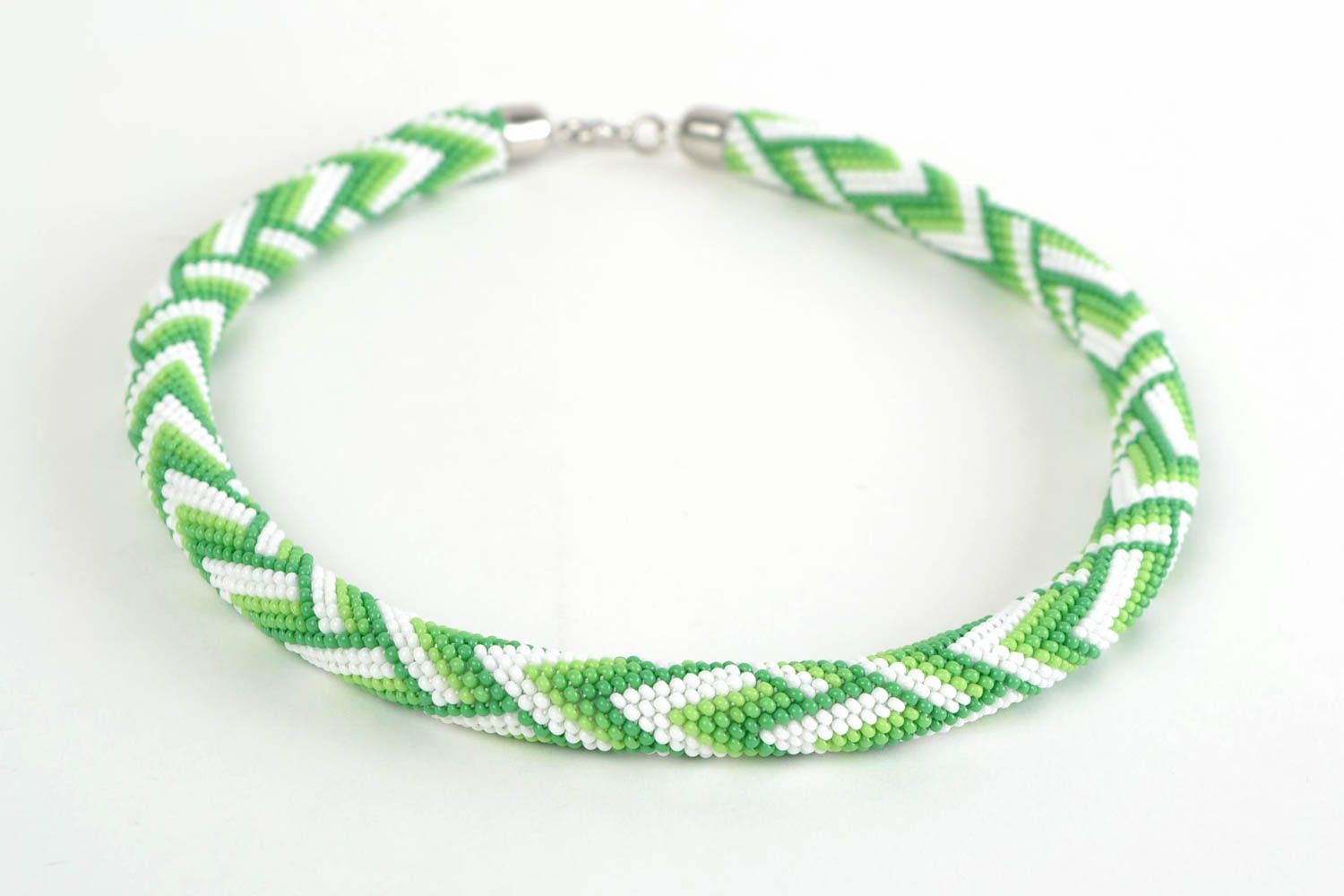 Grüne Rocailles Kette Frauen Accessoire Halskette für Frauen Damen Halskette foto 1