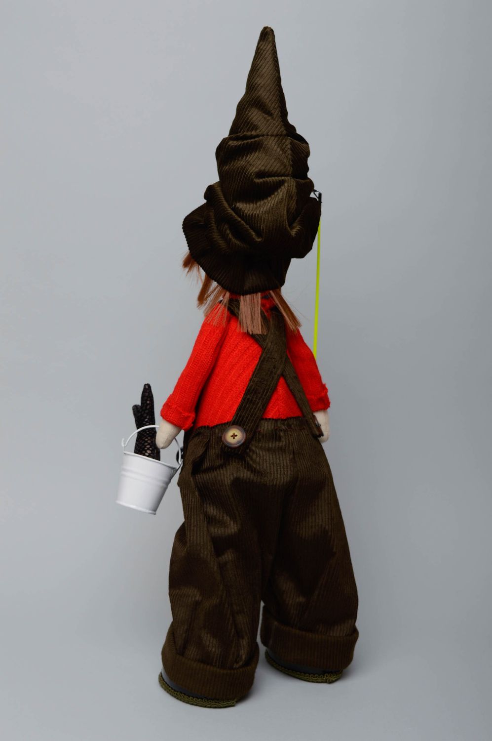 Рandgemachte Interieur Puppe aus Stoff Fischerin für Dekoration foto 2