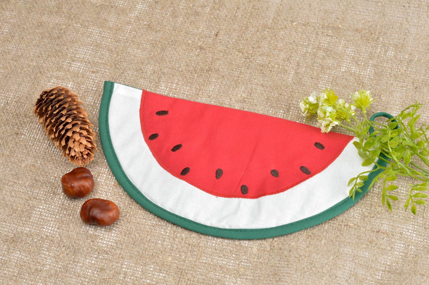 Küchen Textilien handmade Topflappen Baumwolle Wassermelone originelle Haus Deko foto 1