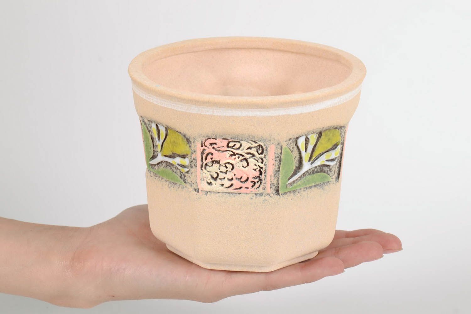 Vaso fiori fatto a mano vaso da fiori in ceramica attrezzi per giardinaggio foto 5