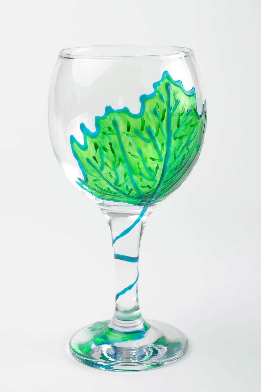 Handmade designer glass stylish painted glass designer kitchen ware 290 ml photo 4