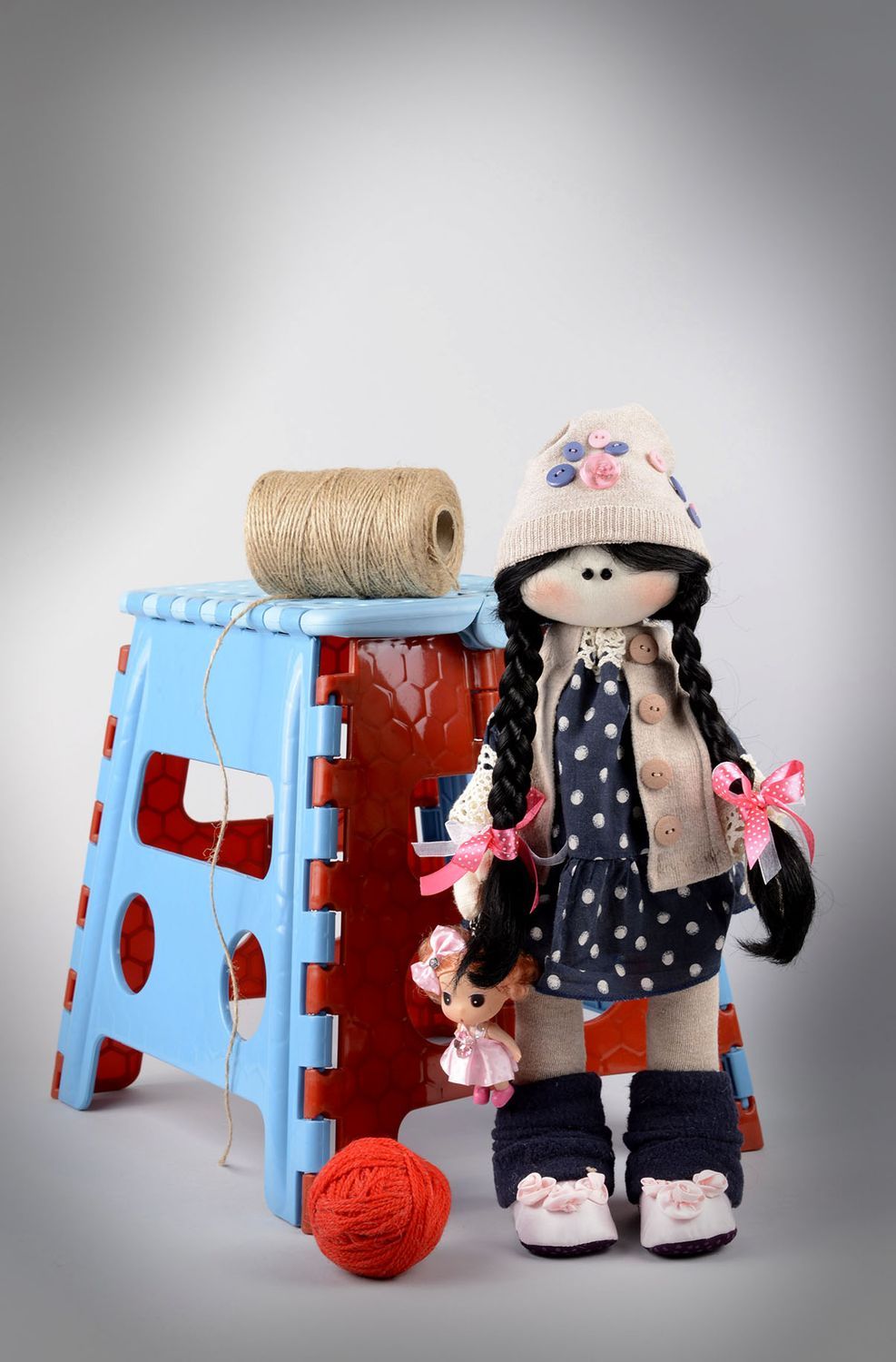 Handmade soft doll girl doll toys for kids nursery decor gifts for children photo 5