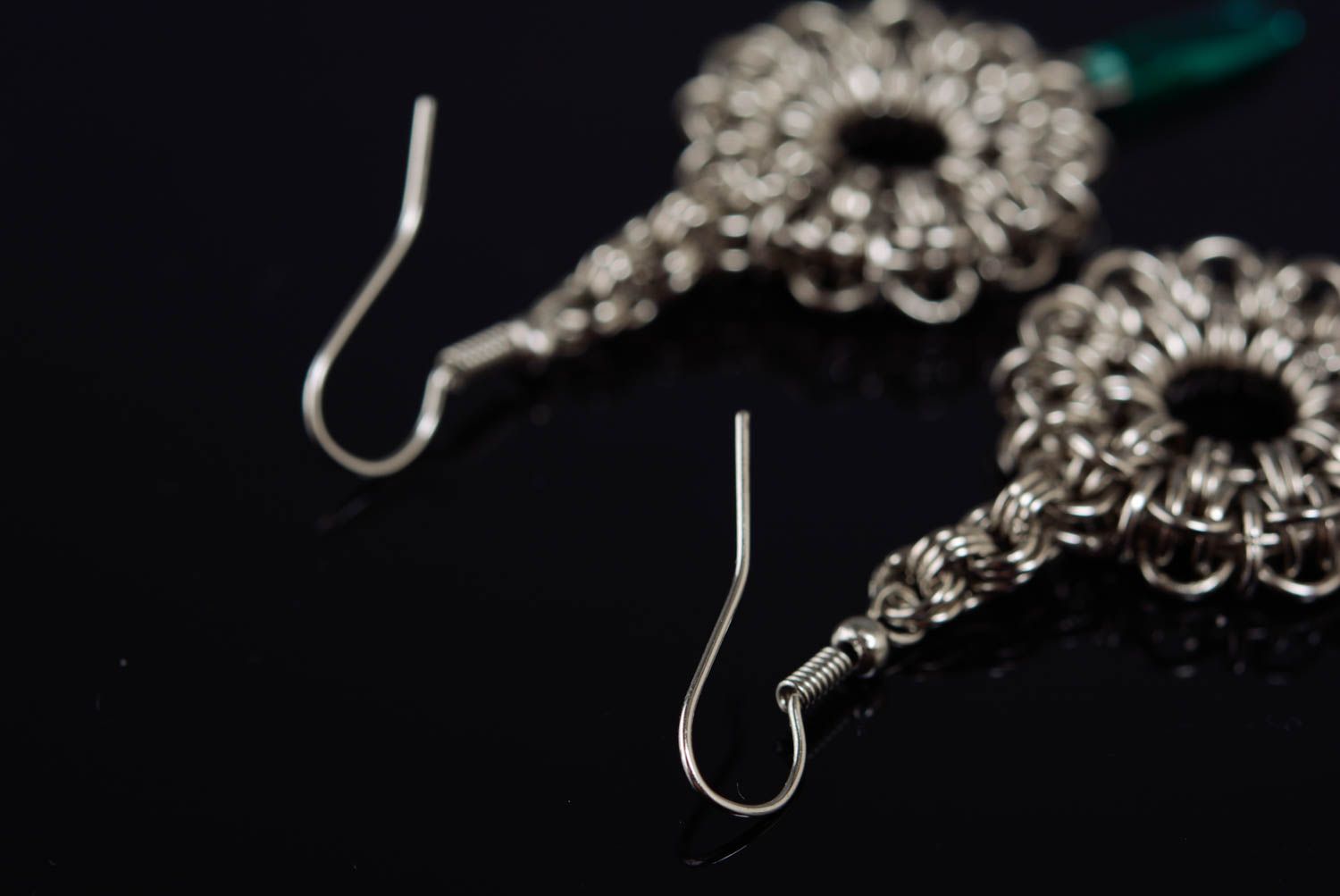 Handmade massive Ohrringe aus Metall originell schön für romantische Frau  foto 5
