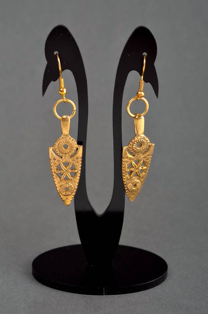 Unusual handmade metal earrings cool jewelry designs metal craft gifts for her photo 1