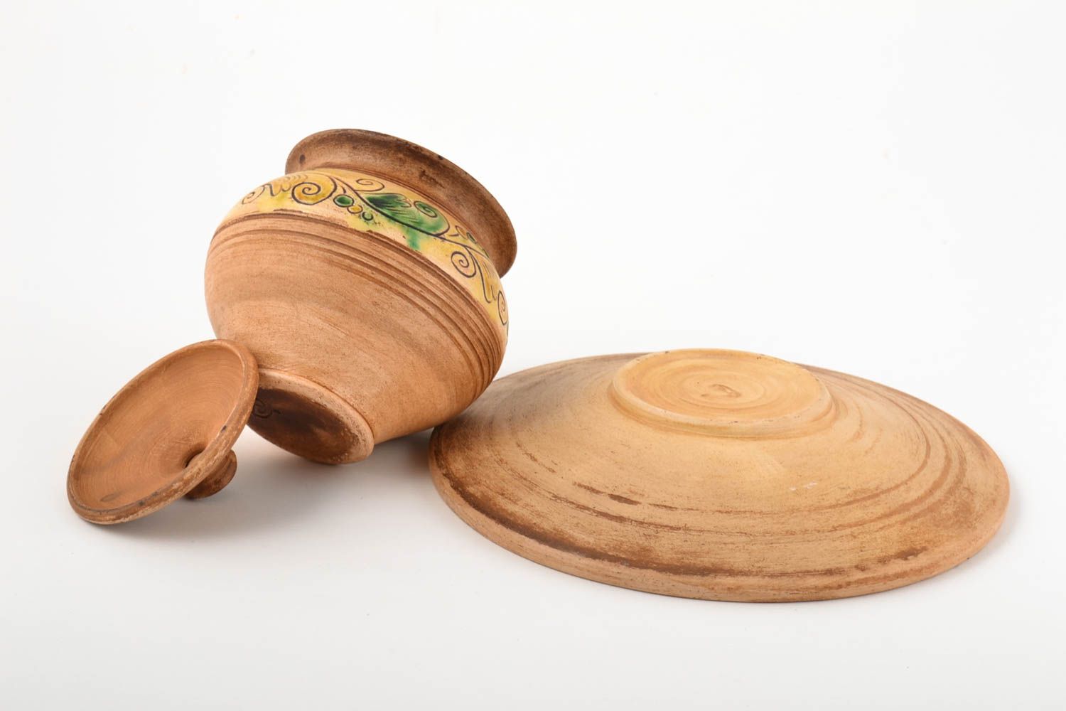 Handmade tableware pot for baking eco friendly tableware ceramic dish clay plate photo 4