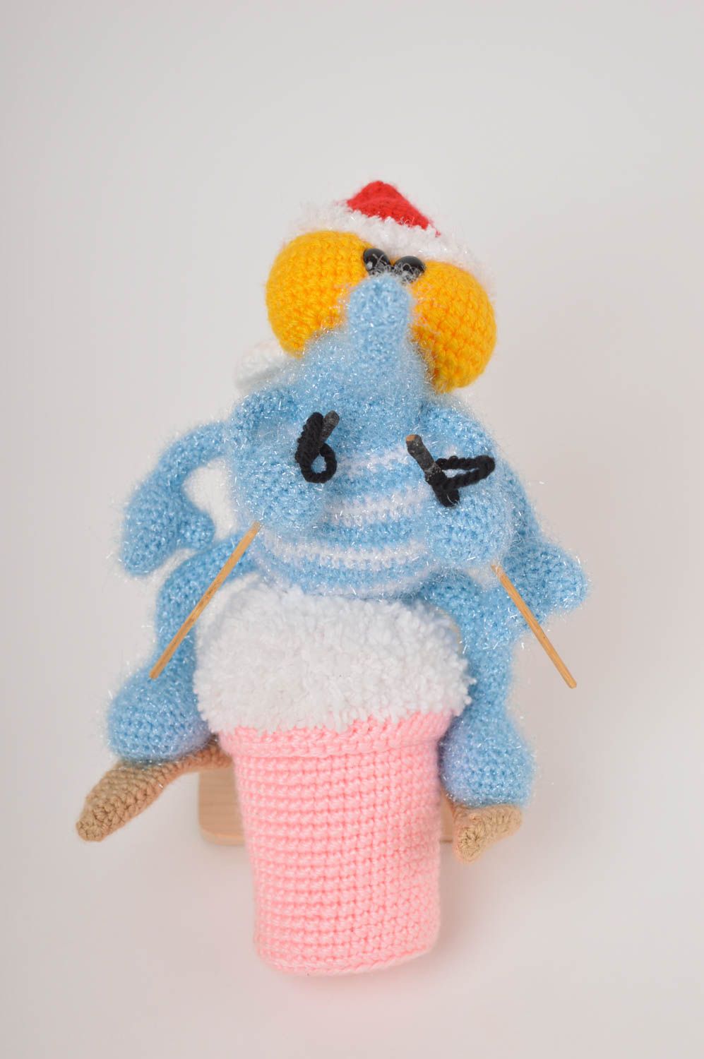 Handmade ausgefallenes Spielzeug Geschenk Idee lustiges Stofftier Fliege  foto 3
