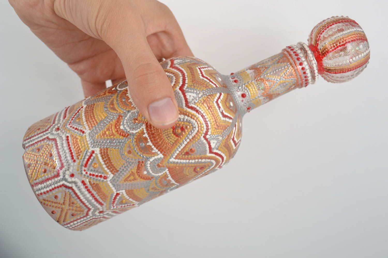 Botella de cristal pintada hecha a mano vajilla moderna menaje del hogar 500 ml foto 5