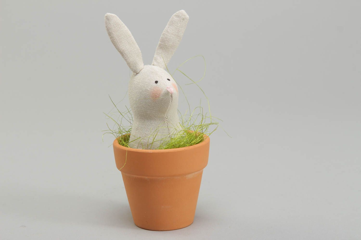 Juguete decorativo con forma de conejo blanco de Pascua  foto 5