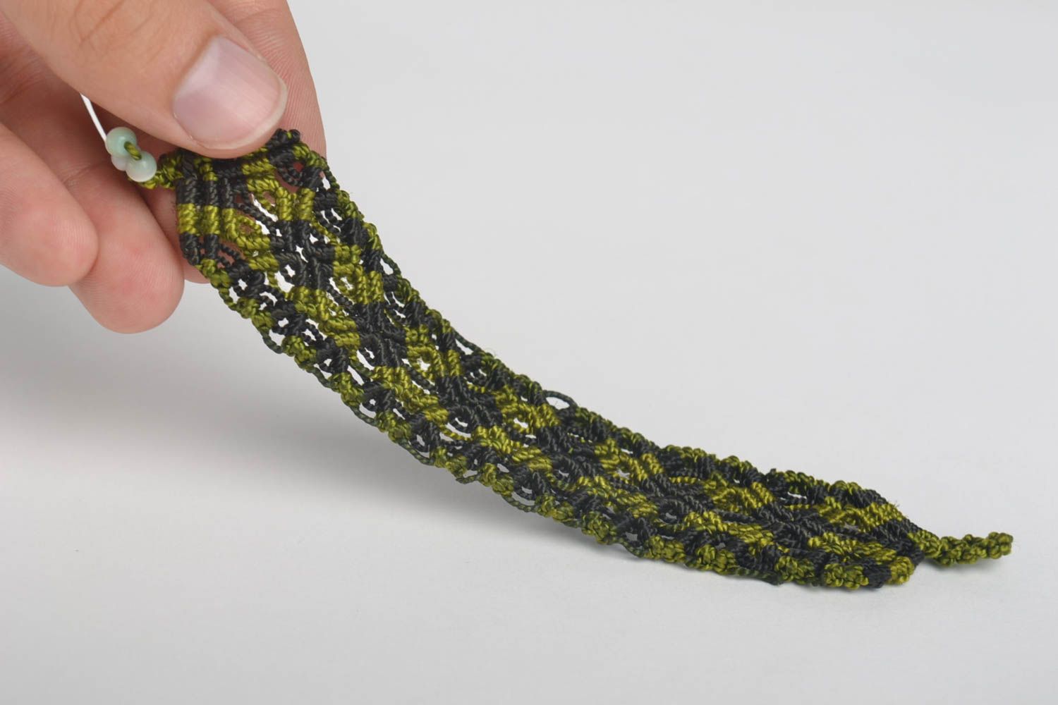 Модный браслет хэнд мэйд браслет из ниток плетеный браслет макраме темный фото 5
