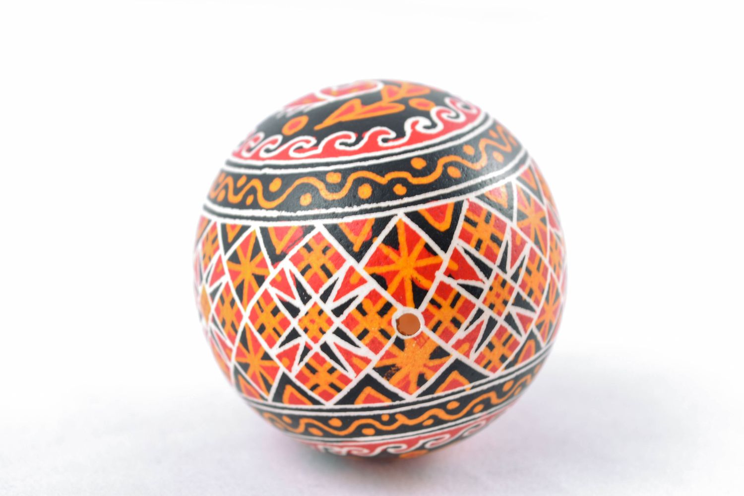 Handmade Easter egg with ethnic patterns photo 4