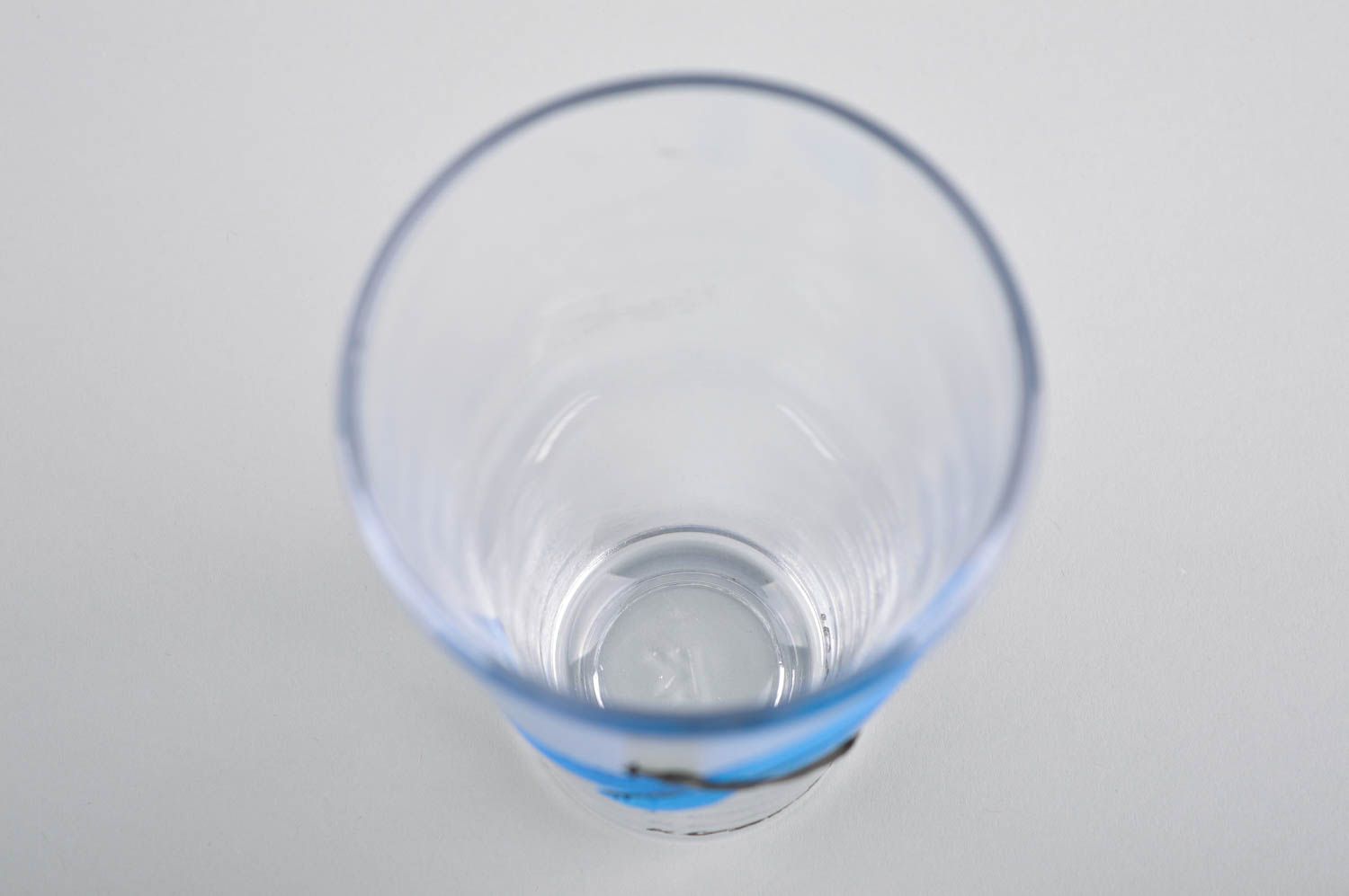 Красивый стакан с росписью ручной работы стеклянный стакан расписная посуда  фото 4