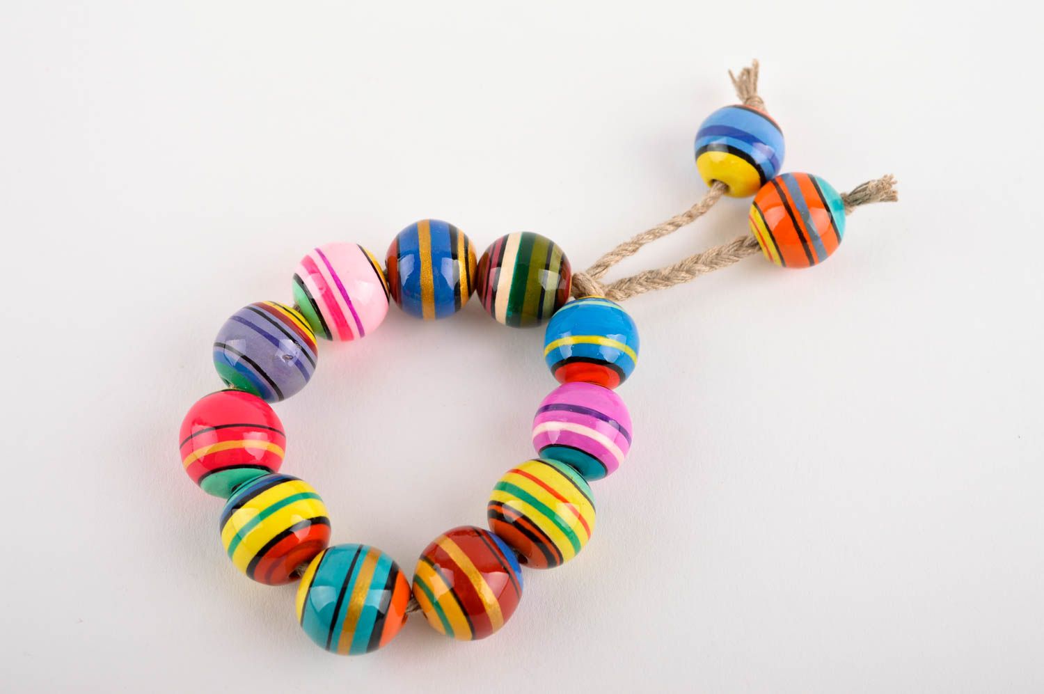 Bracelet multicolore Bijou fait main perles en argile original Cadeau femme photo 2