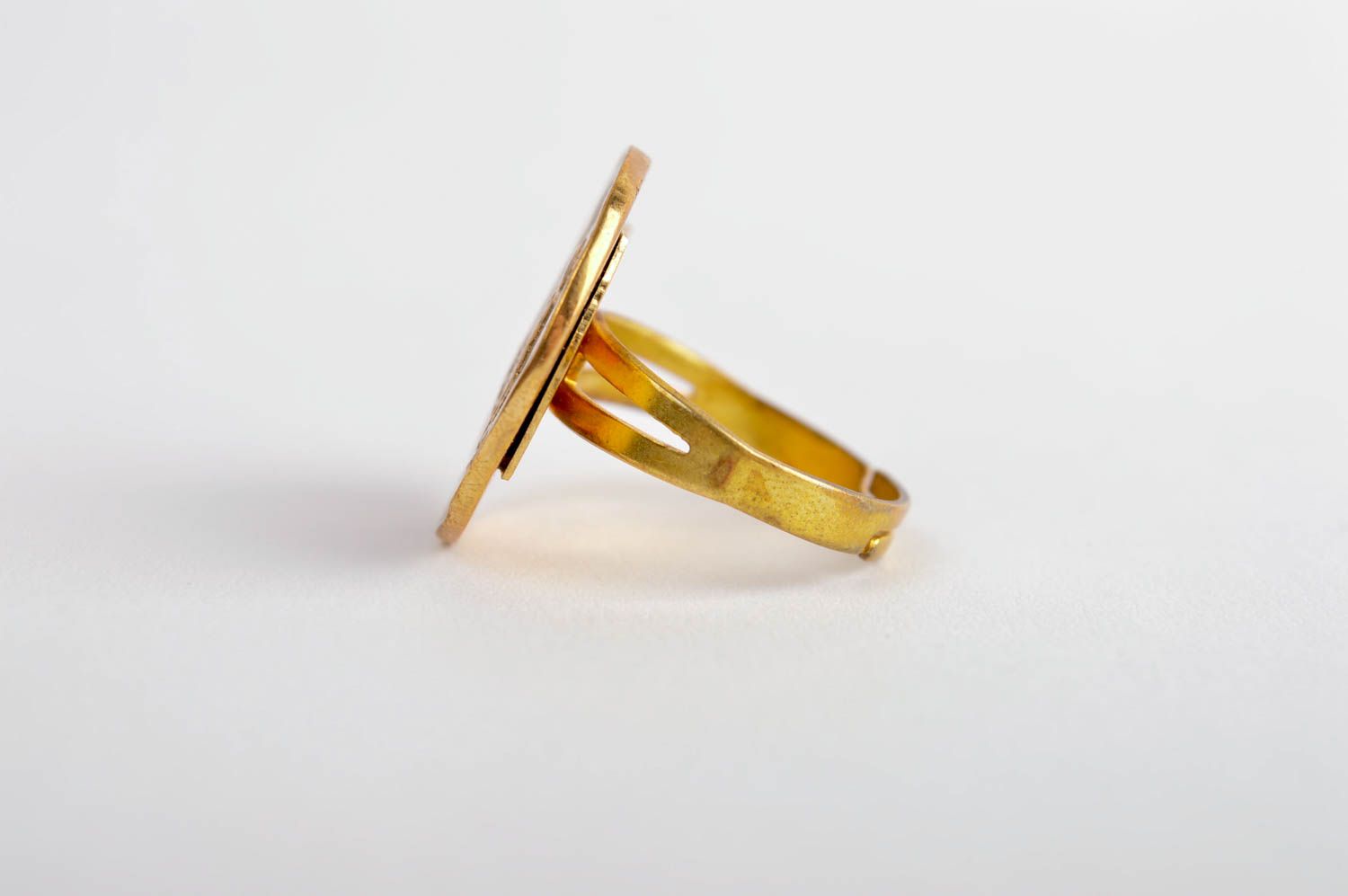 Metall Ring handgeschaffen origineller Schmuck modisch Damen Modeschmuck foto 3