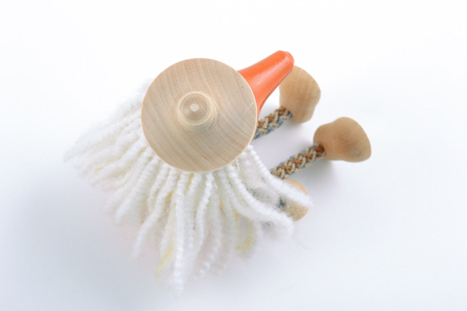 Handgemachtes interessantes lustiges Holz Spielzeug Ente mit Öko Farben bemalt  foto 4