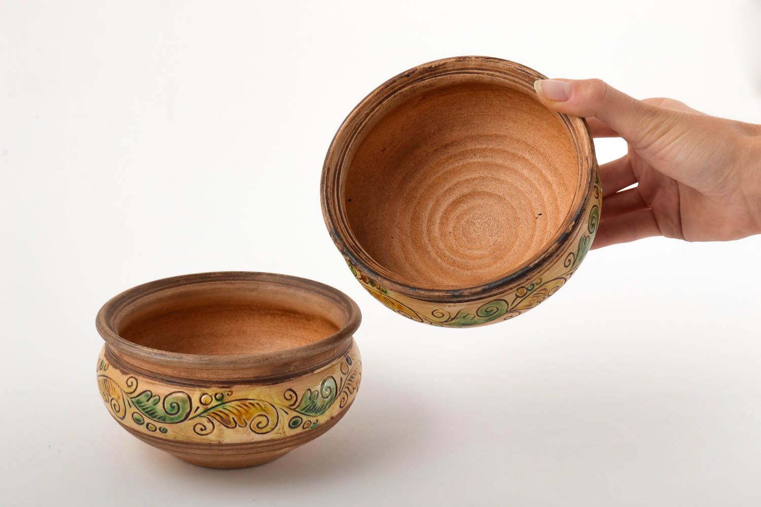 Ceramic bowls 2 ceramic plates handmade stoneware dinnerware dinner dishes photo 5