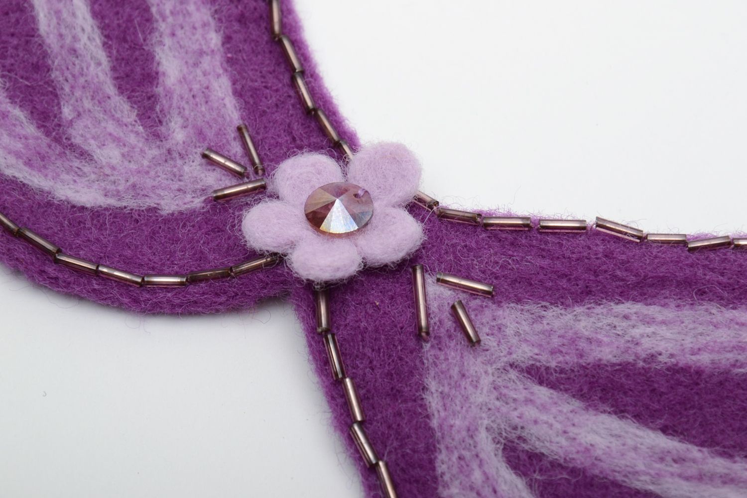 Detachable decorative woolen collar photo 3
