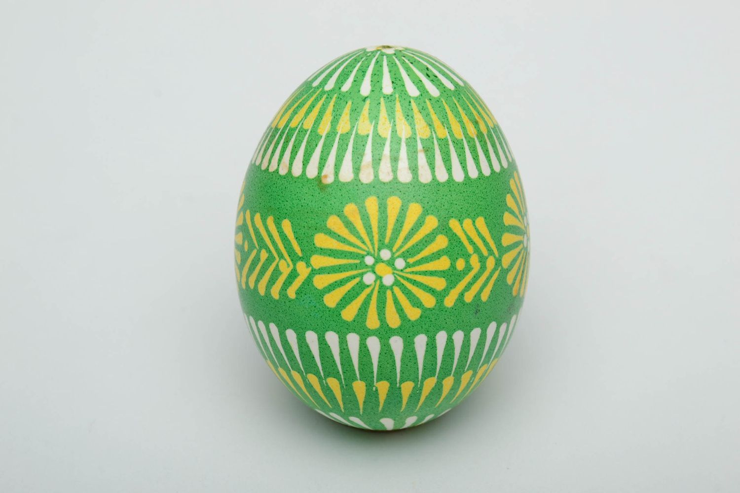 Handmade decorative egg in green color palette photo 2
